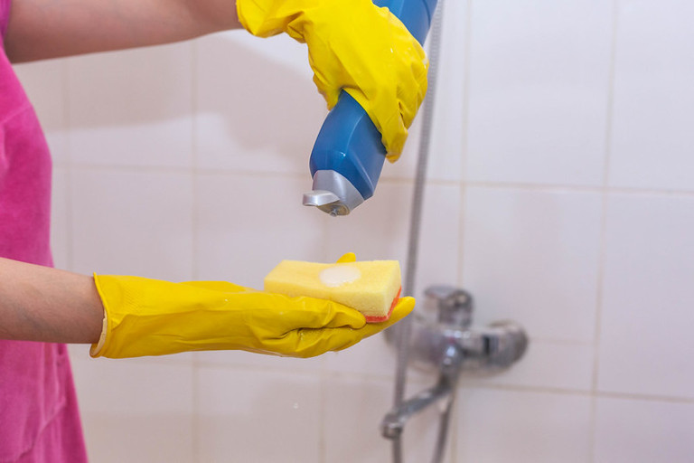 deep cleaning the shower